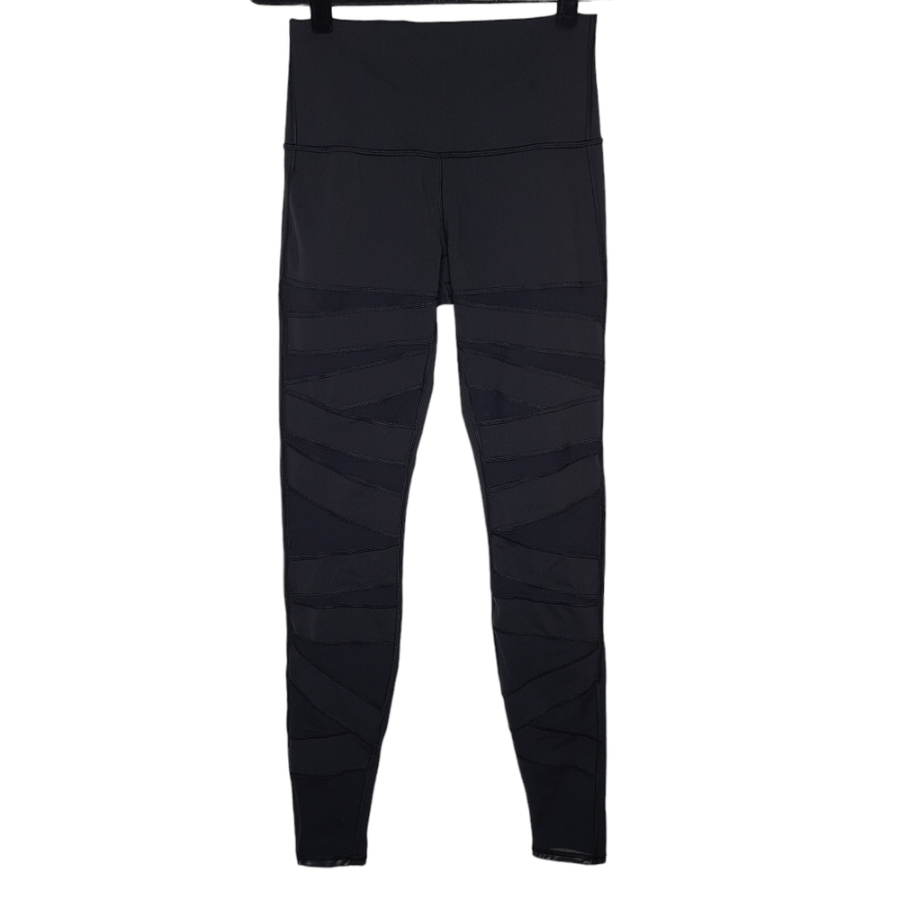 Lululemon Wunder Under Hi-Rise Pant (Tech Mesh) Black W5ADWS Size 8